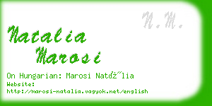 natalia marosi business card